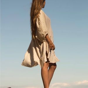 Kundalini gown prairie gown, oatmeal by Myrah Penazola.